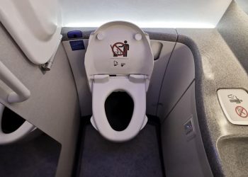 Wanita Ini Terpaksa di Toilet Pesawat Sepanjang Penerbangan Karena Diare