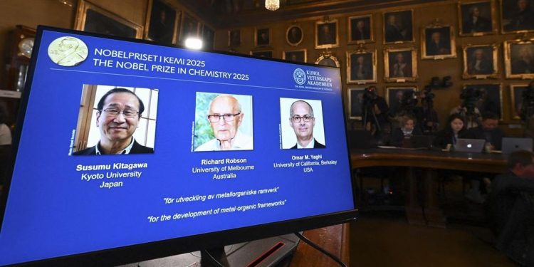 Penemuan Kerangka Logam-Organik Bawa Tiga Ilmuwan Raih Nobel Kimia 2025