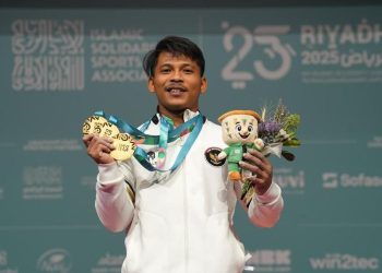Muhammad Husni Raih Hattrick Medali Emas di ISG 2025
