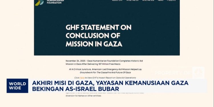 Yayasan Kemanusiaan Gaza Akhiri Misi dan Dibubarkan